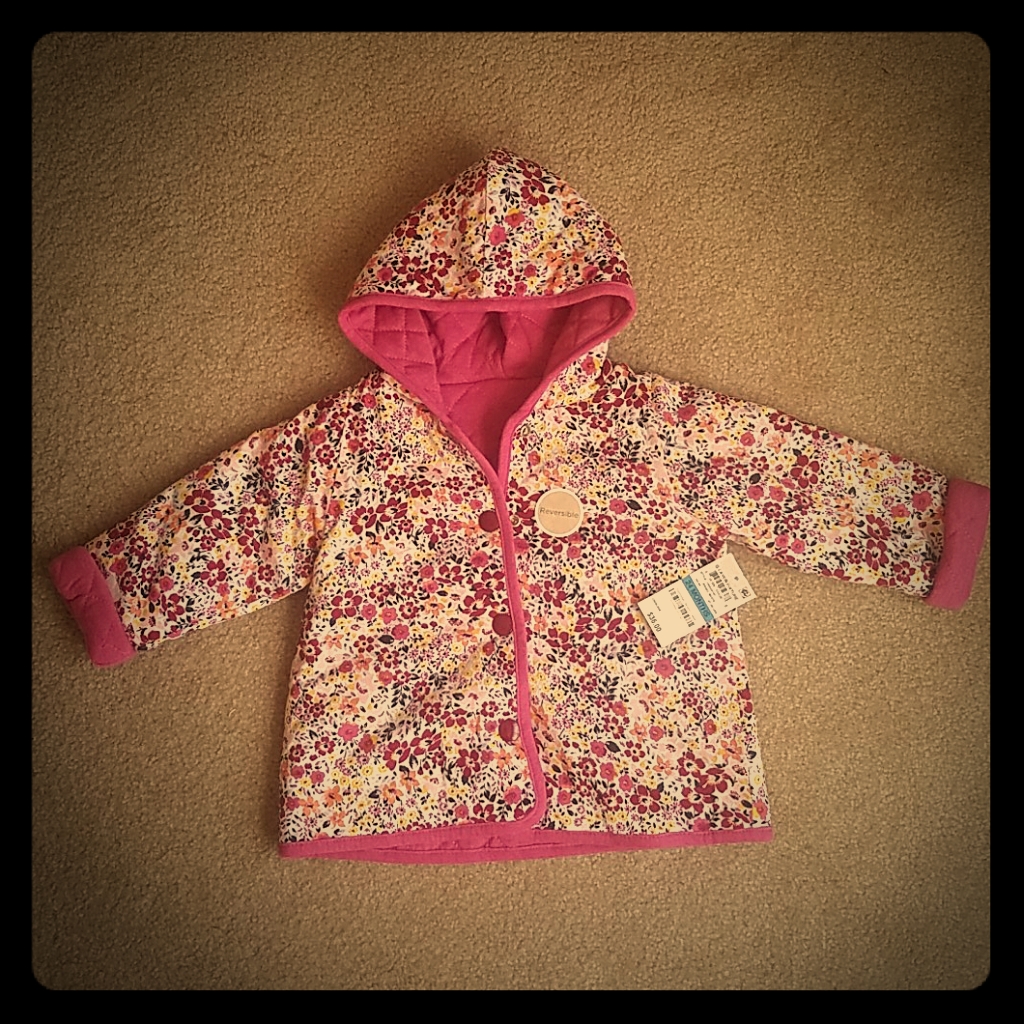 Brand New First Impressions Reversible Floral Coat